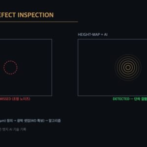 2D 영상검사와 3D 높이데이터 AI 검사 비교 도식