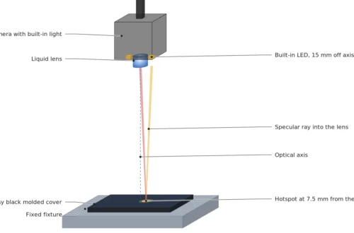 Raising the Camera Leaves the Glint of Its Built-in Light in Place